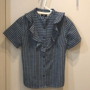 Ace & Jig cotton button down striped top